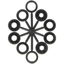 Walter 13B060 6x7/8x1-1/4 Crimped Wire Wheel Brush with Reducer Bushing Set for Bench or Pedestal Grinder STEEL