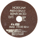 Norton 66243529609 4x.035x3/4 In. A60-OBNA2 23A AO Small Diameter Reinforced Toolroom Cut-Off Wheels, Type 01/41, 25 pack
