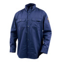 Black Stallion WF2110-NV FR Cotton Work Shirt, NFPA 2112 Arc Rated, Navy, Medium