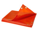 Steiner 338WC-6X8 ArcView 14 mil Orange FR Transparent Vinyl Welding Cell Front Access Sliding Replacement Curtain
