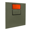 Steiner 301-338F-6X6 Replacement Curtain Protect-O-Screen HD Olive Green Canvas Curtain with Orange Window with Flap