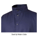 Black Stallion JF1625-NG Stretch-Back FR Cotton Welding Jacket, Navy/Gray, Small