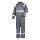 Black Stallion CF2216-GY Deluxe FR Cotton Coverall with 2" Reflective Tape, Gray, Medium