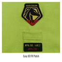 Black Stallion TF2511 NFPA 2112 & NFPA 70E FR Cotton Long Sleeve T-Shirt with Reflective Tape, Lime, Large