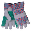 Tillman 1515 Split Cowhide/Canvas Back Double Palm Work Gloves, Large, 12 pack