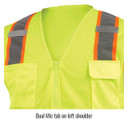 Black Stallion VS2035 ANSI Class 2, 7-Pocket Hi-Vis Safety Vest, Orange, Medium