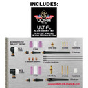 CK UltraTIG FL130 Air Cooled TIG Torch Kit, Flex-Loc, 130A, 25', 1-Pc, Super-Flex, USFL1325SF