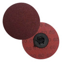 Norton 69957399789 3" Merit Aluminum Oxide TP (Type I) Quick-Change Cloth Discs, 60 Grit, 50 pack