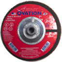 United Abrasives SAIT 78145 7x5/8-11 Ovation Type 27 With Hub High Density Zirconium Flap Discs 36 Grit, 10 pack