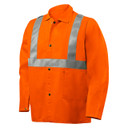 Steiner 1040RS-M 30" 9oz. Orange FR Cotton Jacket with FR Silver Reflective Stripes, Medium