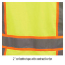 Black Stallion VS2035 ANSI Class 2, 7-Pocket Hi-Vis Safety Vest, Orange, 3X-Large