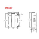 OZ Wall Base for OZ1000DAV Steel Davit and OZCF1200DAV Compozite Elite Davit Cranes, OZWALL2