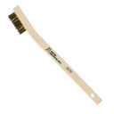 United Abrasives SAIT 05762 3 x 7 Brass Scratch Brush Small Cleaning Brush with Wood Handle, 12 pack