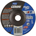 Norton 66252842180 4x.045x5/8 In. Gemini RightCut AO Right Angle Cut-Off Wheels, Type 27/42, 24 Grit, 25 pack
