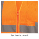 Black Stallion VS2020 ANSI Class 2 Standard Hi-Vis Safety Vest, Orange, 3X-Large