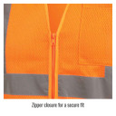 Black Stallion VS2020 ANSI Class 2 Standard Hi-Vis Safety Vest, Orange, Small