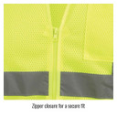 Black Stallion VS2020 ANSI Class 2 Standard Hi-Vis Safety Vest, Lime, X-Large