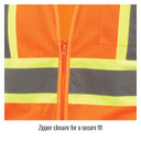 Black Stallion VS2022 ANSI Class 2 Two-Tone Hi-Vis Safety Vest, Orange, 5X-Large