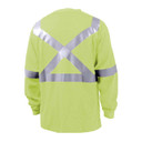 Black Stallion TF2511 NFPA 2112 & NFPA 70E FR Cotton Long Sleeve T-Shirt with Reflective Tape, Lime, 3X-Large