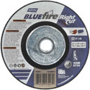 Norton 66252843223 4-1/2x1/16x5/8 - 11 In. BlueFire RightCut ZA/AO Right Angle Cut-Off Wheels, Type 27/42, 24 Grit, 10 pack