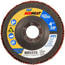 Norton 66261132847 4-1/2x7/8 In. Red Heat R983 CA Coarse Grit Flap Discs, HD Fiberglass, 40 Grit, 10 pack