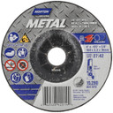 Norton 66252842014 4x1/8x5/8 In. Metal AO Grinding and Cutting Wheels, Type 27, 24 Grit, 25 pack