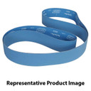 Norton 78072728794 3x132” BlueFire R823P Zirconia Alumina Cloth Narrow Backstand Belts, 60 Grit, Coarse, 50 pack