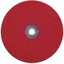 Norton 66261138765 7 In. Red Heat F981 CA Speed-Change Fastener Fiber Locking Disc, Extra Coarse, 24 Grit, 25 pack