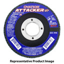 United Abrasives SAIT 76231 5x7/8 Ovation Attacker Type 27 No Hub High Density Zirconium Flap Discs 120 Grit, 10 pack