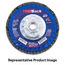 United Abrasives SAIT 70963 4-1/2x5/8-11 Trimback Type 27 Super Lock Hub Zirconium Flap Disc 80 Grit, 10 pack