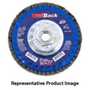 United Abrasives SAIT 70969 5x5/8-11 Trimback Type 27 Super Lock Hub Zirconium Flap Disc 60 Grit, 10 pack