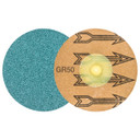 Walter 04D305 3" Twist Quick Change Topcut Finishing Discs Zirconia Alumina Sanding Discs 50 Grit Yellow, 50 pack