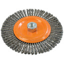 Walter 13K654 6-7/8x1/4x5/8-11 Stringer Bead Wire Wheel Brush with Knot Twisted Wire .02 for Steel