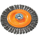 Walter 13K504 5x1/4x5/8-11 Stringer Bead Wire Wheel Brush with Knot Twisted Wire .02 for Steel