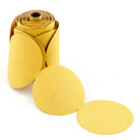 United Abrasives SAIT 36602 6" Gold Aluminum Oxide Stearate Paper Sanding Disc PSA Roll 120D Grit, 100 pack