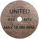 United Abrasives SAIT 29310 3x1/16x3/8 A54MTX Fine Grit Cotton Fiber Resin Bond Blending Finishing Wheel, 10 pack