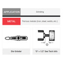 United Abrasives SAIT 27120 7/16x11/16x1/8 Type B111 Vitrified Aluminum Oxide Mounted Points A60R, 20 pack