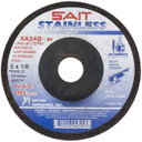 United Abrasives SAIT 24315 5x1/8x7/8 XA24Q Contaminant-Free Stainless Cut-off Wheels, 25 pack