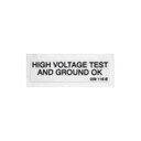 Miller 039116 Label, High Voltage Test And Ground Ok