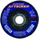 United Abrasives SAIT 76228 5x7/8 Ovation Attacker Type 27 No Hub High Density Zirconium Flap Discs 60 Grit, 10 pack