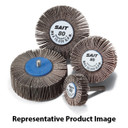 United Abrasives SAIT 71160 2x1 3A Threaded Spindle Premium Aluminum Oxide Flap Wheels 60 Grit, 10 pack