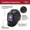 Lincoln Electric Viking 2450 Black, Auto Darkening Welding Helmet with 4C Lens Technology, K3028-4