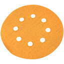 Norton 66261183917 5 In. Gold Reserve A296 AO Medium Grit Paper H&L Vacuum Disc, 8 Hole, Medium, P100 Grit, 50 pack