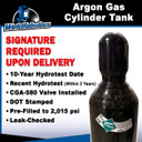 80 cu/ft 100% Argon Cylinder Tank Welding Gas CGA 580 - FULL