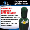 80 cu/ft Oxygen Welding Gas Cylinder Tank CGA 540 - FULL