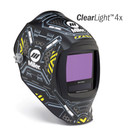 Miller 296779 Digital Infinity Auto Darkening Welding Helmet with ClearLight 4x Lens, Black Ops