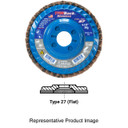 United Abrasives-SAIT 70984 4-1/2x5/8-11 TrimBack Stainless Flap Discs, Type 27, 120 Grit, 10 Pack