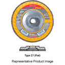 United Abrasives-SAIT 72302 4-1/2x5/8-11 Ovation Plus High Density Plastic Backed Flap Discs, Type 27, 60 Grit, 10 pack