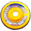 United Abrasives-SAIT 72220 5x7/8 Ovation Attacker Plus High Density Plastic Backed Flap Discs, Type 27, 36 Grit, 10 pack
