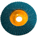 United Abrasives-SAIT 72220 5x7/8 Ovation Attacker Plus High Density Plastic Backed Flap Discs, Type 27, 36 Grit, 10 pack